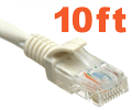 CAT5e Cable with RJ45 ends - 10ft white