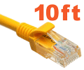 Network Ethernet Cable with RJ45 plugs - 10ft - Yellow